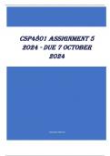 CSP4801 Assignment 5 2024 - DUE 7 October 2024