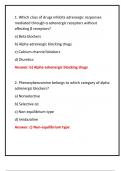 NSG 533| NSG533 Advanced Pharmacology (Module 2, 5, 6, 7 ,8) Questions and Answers Graded A+ | Latest 2025