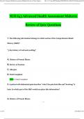 NUR 643 Advanced Health Assessment Midterm Review of Quiz 2024 Actual Questions with Verified Answers, 100% Guarantee Pass