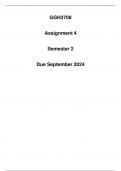 GGH3708 Assignment 4 Semester 2 2024 (Detailed Answers)