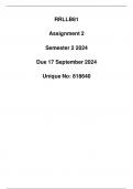 RRLLB81 Assignment 2 Due 17 September 2024 (Detailed Answers)