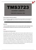 TMS3723 Assignment 5 (Semester) 2024 - Due 9 September 2024