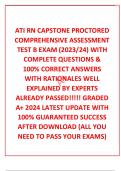  ATI RN CAPSTONE PROCTORED COMPREHENSIVE ASSESSMENT TEST B EXAM (2023/24) WITH COMPLETE QUESTIONS &  100% CORRECT ANSWERS  WITH RATIONALES WELL EXPLAINED BY EXPERTS ALREADY PASSED!!!!! GRADED A+ 2024 LATEST UPDATE WITH 100% GUARANTEED SUCCESS AFTER DOWNLO