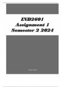 IND2601 Assignment 1 Semester 2 2024.