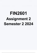 FIN2601 Assignment 2 Semester 2 2024