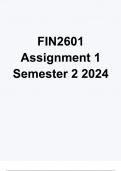 FIN2601 Assignment 1 Semester 2 2024