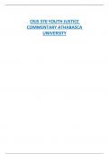 CRJS 370 YOUTH JUSTICE  COMMENTARY ATHABASCA  UNIVERSITY