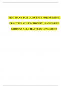 TEST BANK FOR CONCEPTS FOR NURSING  PRACTICE 4TH EDITION BY JEAN FORET  GIDDENS ALL CHAPTERS 1-57 LATEST