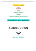 Official summer 2024 AQA GCSE RELIGIOUS STUDIES B 8063/2A Paper 2A Perspectives on faith (themes) Merged Question Paper + Mark Scheme