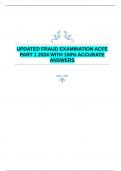  UPDATED FRAUD EXAMINATION ACFE PART 1 2024 WITH 100% ACCURATE ANSWERS