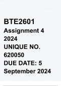 BTE2601 Assignment 4 2024 UNIQUE NO. 620050 DUE DATE_ 5 September 2024