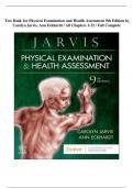 Test Bank for Physical Examination and Health Assessment 9th Edition by Carolyn Jarvis, Ann Eckhardt / All Chapters 1-32 / Full Complete