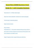 Social Work ASWB Bachelors Exam Guide Ch. 1 with Complete Solutions