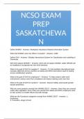 NCSO EXAM PREP SASKATCHEWAN