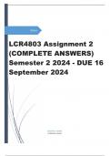 LCR4803 Assignment 2 Semester 2 2024 - DUE 16 September 2024 - ALL ANSWERED (DISTICTIONS)