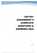 LSP1501 Assignment 8