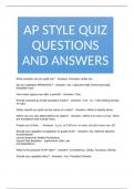 AP STYLE QUIZ QUESTIONS AND ANSWERS