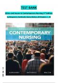 Test Bank for Ethics and Issues in Contemporary Nursing 3rd Canadian Edition by Margaret A. Burkhardt, Nancy Walton, Alvita Nathaniel