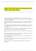 WGU C702 CHFI and OA Questions with 100% Correct Answers.