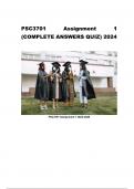 PSC3701 Assignment 1 (COMPLETE ANSWERS QUIZ) 2024