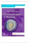 Test Bank : Communication in Nursing, 10th Edition, 10th Edition (Julia Balzer Riley 2024/25)latest edition graded A+