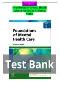 Test Bank : Foundations of Mental Health Care 8th Edition by Morrison Valfre | All Chapters | ULTIMATE GUIDE A+