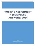 TMS3719 Assignment 4 (COMPLETE ANSWERS) 2024.