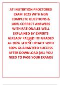 ATI NUTRITION PROCTORED EXAM 2023 WITH NGN COMPLETE QUESTIONS &  100% CORRECT ANSWERS  WITH RATIONALES WELL EXPLAINED BY EXPERTS ALREADY PASSED!!!!! GRADED A+ 2024 LATEST UPDATE WITH 100% GUARANTEED SUCCESS AFTER DOWNLOAD (ALL YOU NEED TO PASS YOUR EXAMS)