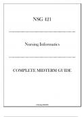 (HU) NSG 421 Nursing Informatics - Complete Midterm Guide 20242025