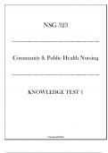 (HU) NSG 323 Community & Public Health Nursing - Knowledge Test 1 Guide 20242025