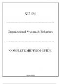 (HU) NU 530 Organizational Systems & Behaviors - Complete Midterm Guide 20242025.