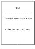 (HU) NU 500 Theoretical Foundations for Nursing - Complete Midterm Guide 20242025