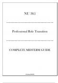 (HU) NU 305 Professional Role Transition - Complete Midterm Guide 20242025