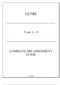 LETRS Units 5 - 8 Complete Pre-Assessment Guide 2024.