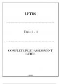 LETRS Units 1 - 4 Complete Post-Assessment Guide 2024