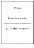 (Excelsior) BUS222 Business Communication - Latest Midterm Review 20242025