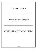 LETRS Unit 2 (Speech Sounds of English) Complete Assessment Guide 2024.