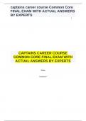 captains career course Common Core FINAL EXAM WITH ACTUAL ANSWERS BY EXPERTS