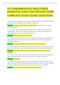 ATI FUNDAMENTALS PROCTORED EXAM 2019 | 2020 | 2021 RETAKE GUIDE  COMPLETE STUDY GUIDE QUESTIONS