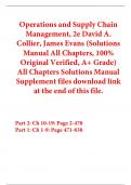 Solutions Manual For Operations and Supply Chain Management 2nd Edition By David A. Collier, James Evans (All Chapters, 100% Original Verified, A+ Grade) 