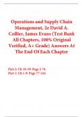 Test Bank For Operations and Supply Chain Management 2nd Edition By David A. Collier, James Evans (All Chapters, 100% Original Verified, A+ Grade) 