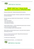 MGMT 3000 Test 1 Study Guide Questions and Answers UPDATED 2024