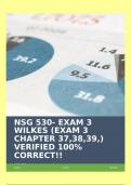 NSG 530- EXAM 3 WILKES (EXAM 3 CHAPTER 37,38,39,) VERIFIED 100% CORRECT!!