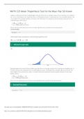 MATH 225 Week 7Hypothesis Test for the Mean Pop SD Known