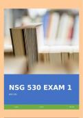 NSG 530 EXAM 1