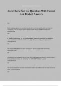 Accu Check Post test Questions With Correct And Revised Answers