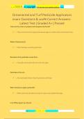 Ornamental and Turf Pesticide Applicators  exam Questions & 100% Correct AnswersLatest Test | Graded A+ | Passed