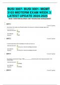 BUSI 3007- BUSI 3001- MGMT 3103 MIDTERM EXAM WEEK 3 LATEST UPDATE 2024-2025