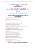 PPME Block 1-7 (test-bank) / Primary Professional Military Education (Enlisted) Block 1 to 7/ Complete solution guide, A+ Rated