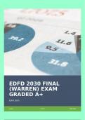 EDFD 2030 FINAL (WARREN) EXAM GRADED A+